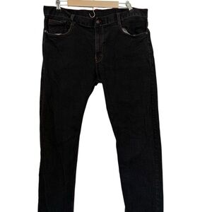 Qruel Jeans 38x32 Men’s Black Wash Straight Fit Denim Rap Rainbow Y2K VTG